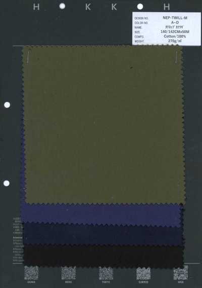 NEP-TWILL-M 经向小线结 葛城厚斜纹布