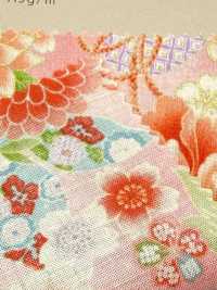 850628 平纹布 花卉金和风图案 牡丹、菊、葵与鼓[面料] VANCET 奔时代 其他图片