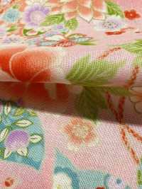 850628 平纹布 花卉金和风图案 牡丹、菊、葵与鼓[面料] VANCET 奔时代 其他图片