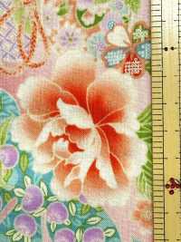 850628 平纹布 花卉金和风图案 牡丹、菊、葵与鼓[面料] VANCET 奔时代 其他图片