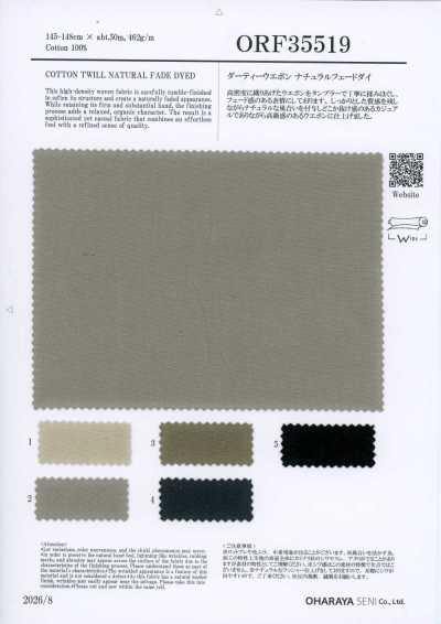 ORF35519 做旧斜纹 自然褪色染