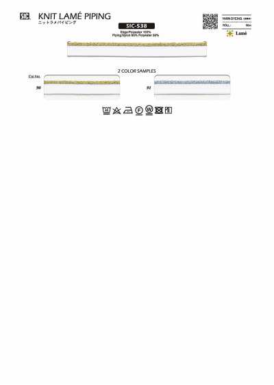 SIC-538 针织金银丝镶边带