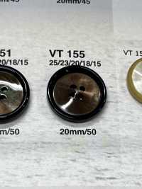VT155 用于夹克和西装的仿贝壳纽扣“交响乐系列” 爱丽丝纽扣 更多图片