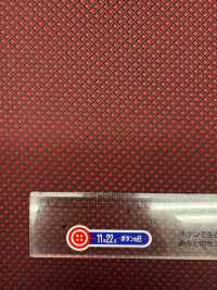 184E 【特价】山梨藤吉田 100%真丝斜纹棋盘格图案酒红色[面料] 山本（EXCY） 更多图片