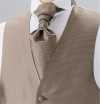 YT-303 国产真丝阿斯科特领巾（领带）细纹棕色
