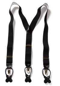 AT-BLACK-XL Albert Thurston吊带纯色纯色 2way 型XL码[正装配饰] ALBERT THURSTON 更多图片