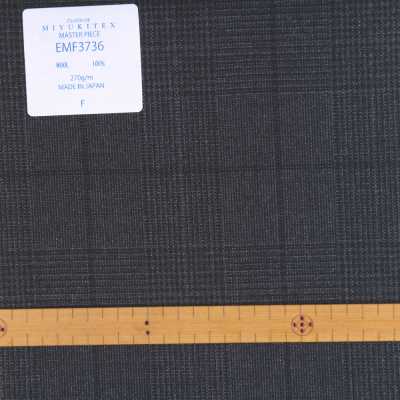 EMF3736 Masterpiece Collection Savile Row Yarn Count Series Glen 格纹 Grey[面料] 美雪敬织 (Miyuki) 更多图片