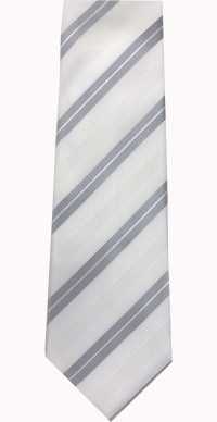 NE-404 Nishijin 编织白色条纹领带[正装配饰] 山本（EXCY） 更多图片
