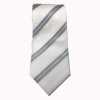 NE-404 Nishijin 编织白色条纹领带