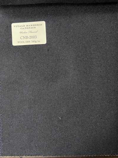 CNB2003 CANONICO（卡诺尼科）经典 毛织法兰绒 深藏青 素色