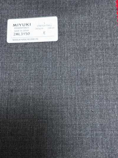 2ML3150 26AW MIYUKI ESSENTIALS 弹力斜纹布 中灰色 纯色