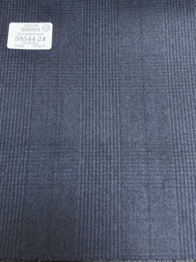 59544-24 26AW HERDREX【赛罗磨毛羊毛】赛罗磨毛羊毛 海军蓝 格伦格纹