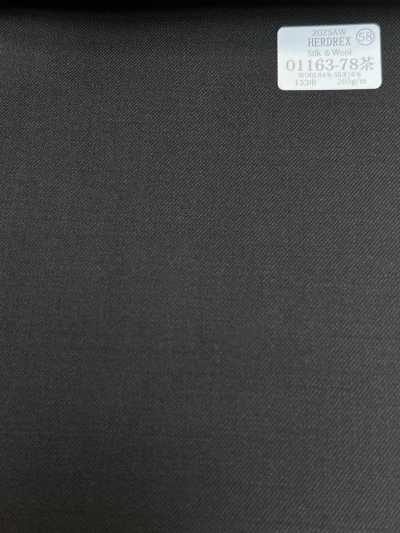 01163-78 26AW HERDREX 【Silk & Wool】 丝绸羊毛 深棕色 素色