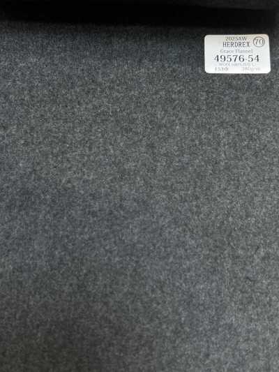 49576-54 26AW HERDREX【Grace Flannel】Grace法兰绒 中灰色 素色