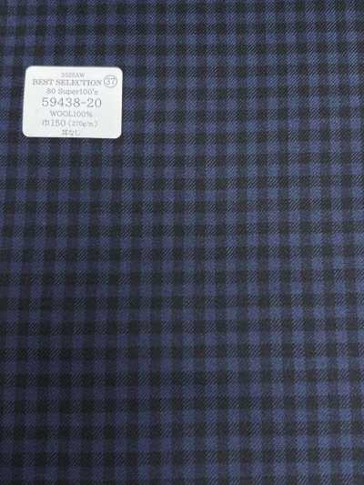59438-20 26AW HERDREX 【80 SUPER 100'S NINE MONTH】 海军蓝 格纹