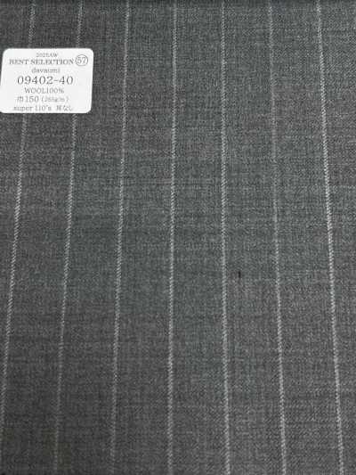 09402-40 26AW BEST SELECTION 【Dabaumi】达巴乌米 浅灰色 粉笔条纹