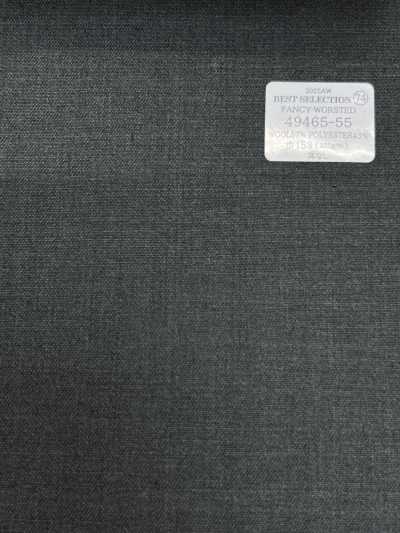49465-55 26AW BEST SELECTION 【FANCY WORSTED】花式精纺 灰色 素色