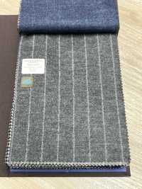 55CN5507 CANONICO 平纹精纺法兰绒 灰色粉笔条纹[面料] 佳能 更多图片
