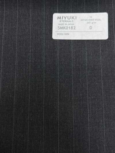 5MK0182 MIYUKI EVER WOOL 条纹 炭灰色