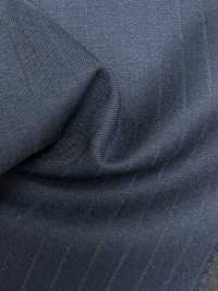 5MK0215 MIYUKI EVER WOOL 暗影条纹海军蓝[面料] 美雪毛纺厂 更多图片
