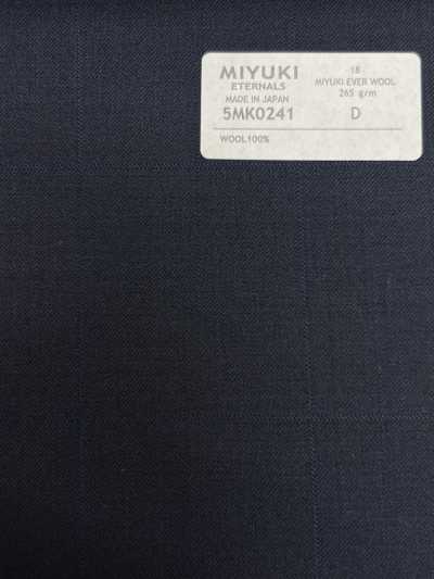 5MK0241 MIYUKI EVER WOOL 阴影窗格 海军蓝