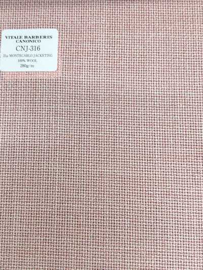 CNJ316 CANONICO(卡诺尼科) 经典款 21μ MONTECARLO 夹克面料 凸纹平纹组织 粉色 素色