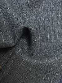 2MK4421 26SS Miyuki面料MIYUKI ESSENTIALS ACTIVA 炭灰色条纹 美雪毛纺厂 更多图片