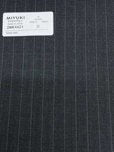 2MK4421 26SS 御幸面料 MIYUKI ESSENTIALS ACTIVA 炭灰色条纹