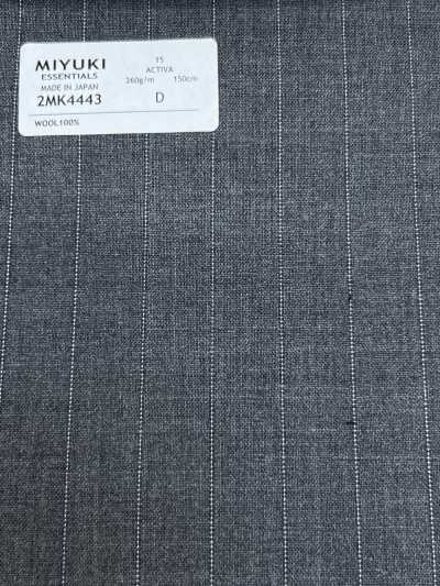 2MK4443 26SS 御幸面料 MIYUKI ESSENTIALS ACTIVA 中灰条纹