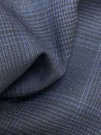 2MK4454 26SS Miyuki 面料 MIYUKI ESSENTIALS ACTIVA 海军蓝格纹 美雪毛纺厂 更多图片