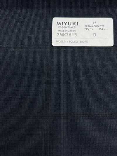 2MK3615 26SS 御幸生地 MIYUKI ESSENTIALS ACTIVA ACTIVA COOLTEC 藏青色 格纹