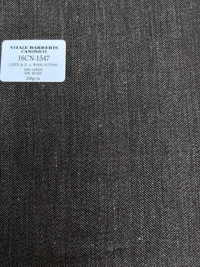 16CN1547 26SS VBC 维塔莱·巴贝里斯·卡诺尼科 亚麻 & 21微米羊毛西装面料