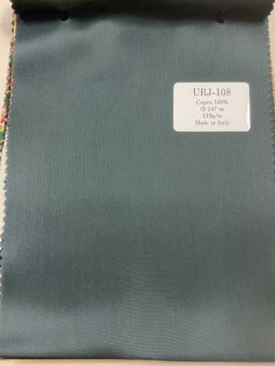URJ-108 意大利产 100%铜氨丝印花里布 素色 蓝绿色