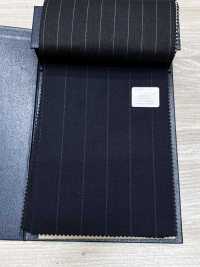 M02060-2 KUNISHIMA1850 独家系列【超细精纺】海军蓝粉笔条纹[面料] 国岛株式会社 更多图片