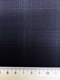 M02064-2 KUNISHIMA1850 独家系列【超细精纺】海军蓝混色格纹[面料] 国岛株式会社 更多图片