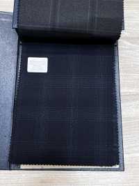 M02064-2 KUNISHIMA1850 独家系列【超细精纺】海军蓝混色格纹[面料] 国岛株式会社 更多图片