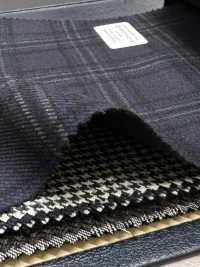 M02045-3 KUNISHIMA1850 独家系列【SOMO CASHMERE 100%】海军蓝3D格纹[面料] 国岛株式会社 更多图片