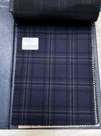 M02045-3 KUNISHIMA1850 独家系列【SOMO CASHMERE 100%】海军蓝3D格纹[面料] 国岛株式会社 更多图片