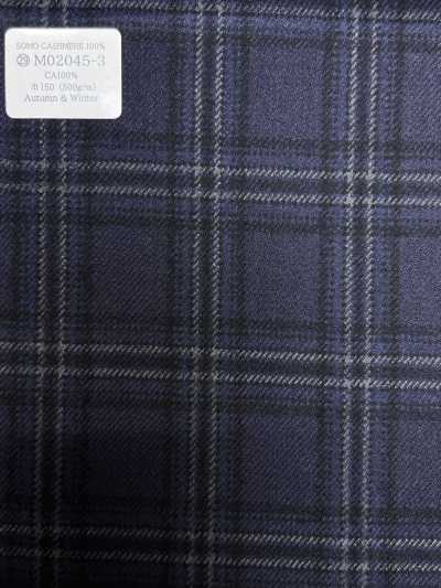 M02045-3 KUNISHIMA1850 独家系列【SOMO CASHMERE 100%】 藏青 3D格纹