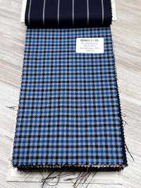 MH6511-BL 经典款 日本产 羊毛马海毛精纺面料（Tonic风格） 格纹 蓝色 其他图片