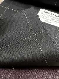 LA5531-GR 经典款 日本产 真丝金银丝羊毛弹力 格纹 绿色[面料] 细井商事株式会社 其他图片