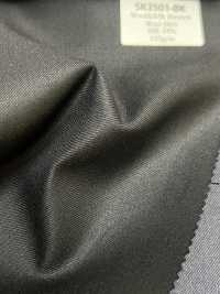 SK3501-BK 经典 日本产 真丝羊毛弹力 黑色[面料] 细井商事株式会社 其他图片