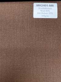MH2401-MR 经典 日本产 羊毛马海毛精纺（托尼克风格）栗色[面料] 其他图片