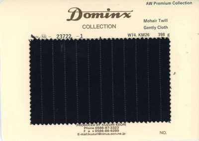 23722-1 经典款 Mohair Twill Gently Cloth DOMINX 高级系列 黑色