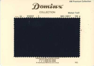 23337-1 经典款 马海毛斜纹 DOMINX 高级系列 黑色