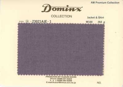 23021AJE-1 经典款 夹克&衬衫 100%羊毛 DOMINX 高级系列 紫色[面料] 葛根毛织物（DOMINX） 其他图片