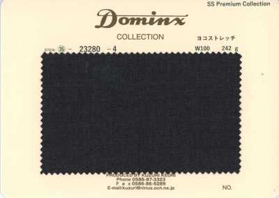 23280-4 经典裤装系列 横向弹力 羊毛100% DOMINX 高级系列 炭灰色