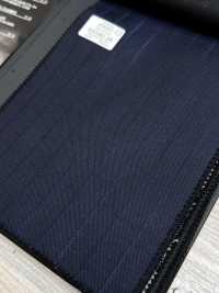 69580-38 26AW HERDREX【Silk & Wool】真丝与羊毛 藏青色 暗纹条纹[面料] 国岛株式会社 其他图片
