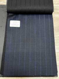 69580-38 26AW HERDREX【Silk & Wool】真丝与羊毛 藏青色 暗纹条纹[面料] 国岛株式会社 其他图片