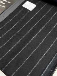 69582-13 26AW HERDREX【Tasmanian Flannel】真丝与羊毛 黑色条纹[面料] 国岛株式会社 更多图片